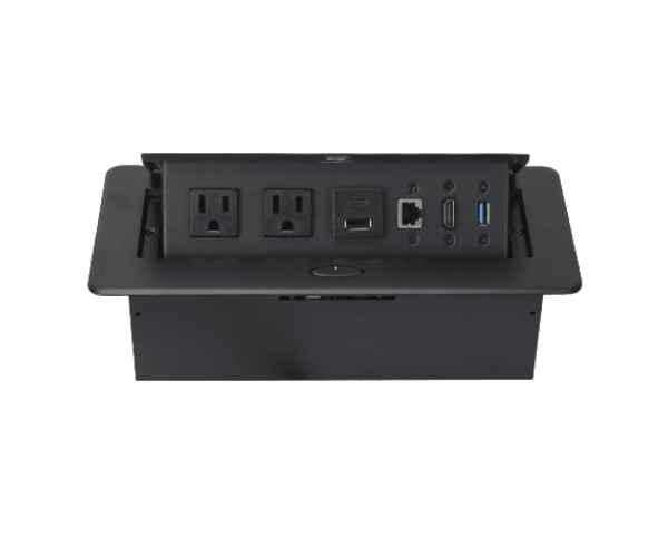 2 Way Pop Up Multifunctional Power Socket With CAT6 HDMI and USB Date Port For Conference