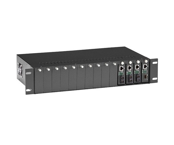 6COM 6C-14 Rack Mount Fiber 14 Slots Optic Media Converter Chassis