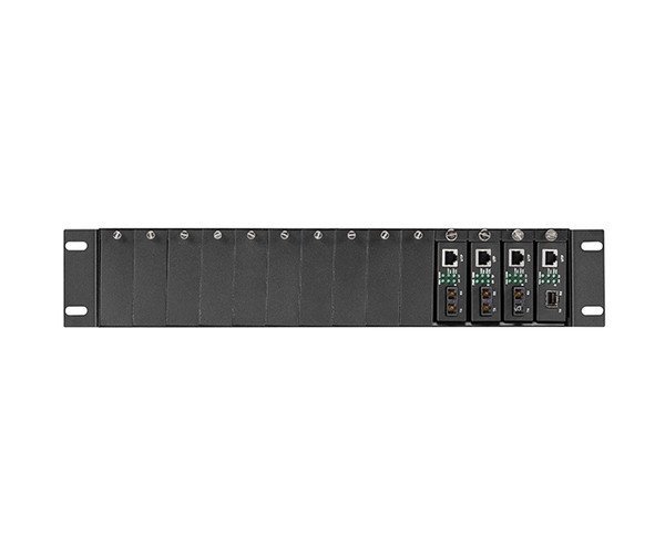 6COM 6C-14 Rack Mount Fiber 14 Slots Optic Media Converter Chassis