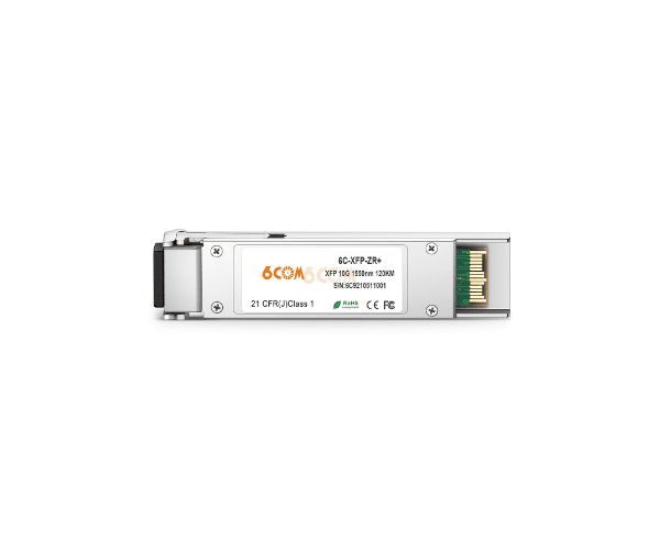 6COM 6C-XFP-ZR+ - Compatible 10GBASE-ZR XFP 1550nm 100km LC SMF DDM Transceiver Module