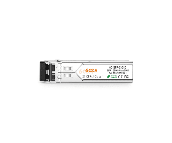 6COM Copper SFP Module - 6C-SFP-0301D - 1000BASE-SX SFP 850nm 550m Optical Transceiver Module