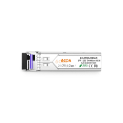 6COM Copper SFP Module 6C-WDM-0280AD SFP-1GBX-U-80 1000BASE BiDi SFP 1490nm-TX1550nm-RX 80km