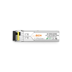 6COM Copper SFP Module 6C-WDM-0280BD SFP-1G-BX-D-80 1000BASE BiDi SFP 1550nm-TX/1490nm-RX 80km