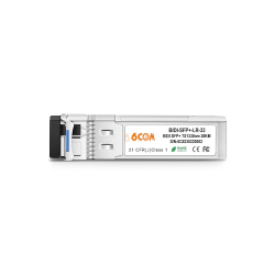 6COM Copper SFP Module BIDI-SFP+-LH-33 - BiDi SFP+ 1330nm-TX/1270nm-RX 20km DOM Simplex LC SMF Transceiver Module