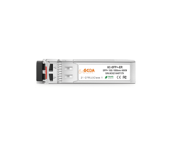 6COM Copper SFP Modules 6C-SFP+-ER - 10GBASE-ER SFP+ 1550nm 40km DDM LC SMF Optical Transceiver Module