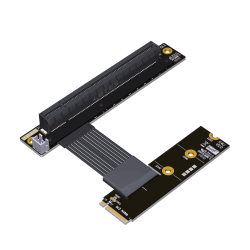 ADT-Link K43UR-BK PCIe 5.0 M.2 NVMe to PCIe x16 Extension Riser Cable