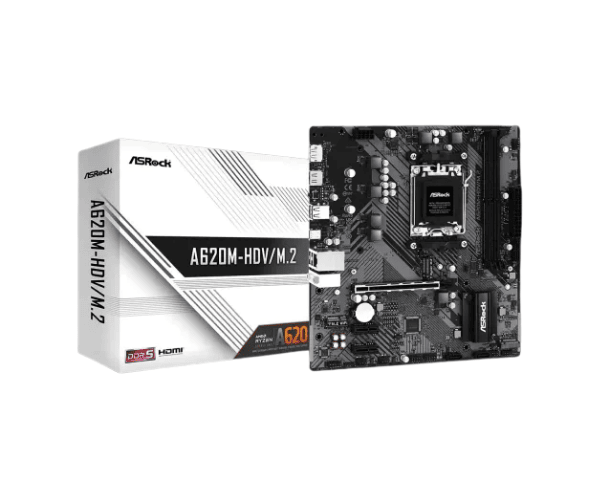 ASRock A620M-HDV/M.2 AM5 DDR5 Micro ATX Motherboard