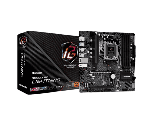 ASRock B650M PG Lightning AM5 Micro ATX Motherboard