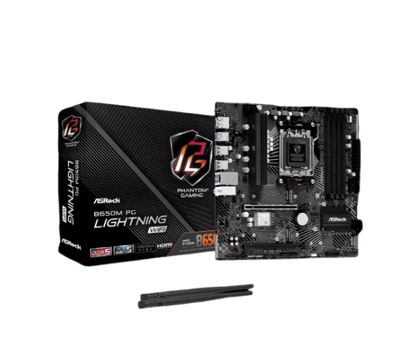 ASRock B650M PG Lightning WiFi AM5 Micro ATX Motherboard