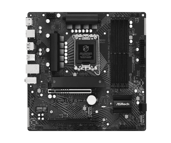 ASRock B760M PG LIGHTNING DDR5 Micro ATX Motherboard