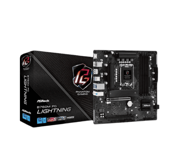 ASRock B760M PG LIGHTNING DDR5 Micro ATX Motherboard
