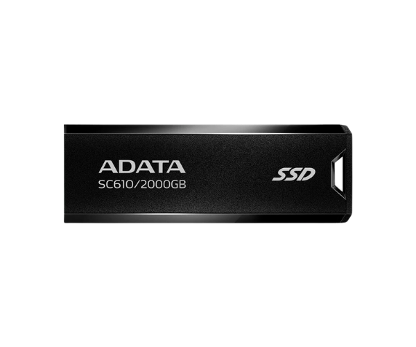 Adata SC610 2000GB USB 3.2 Black Portable External SSD