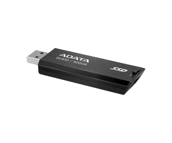 Adata SC610 500GB USB 3.2 Black Portable External SSD