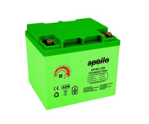 Apollo UP40-12S 12V-40Ah AGM Battery