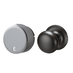 August Wi-Fi Smart Lock + Cambridge Knob in Black