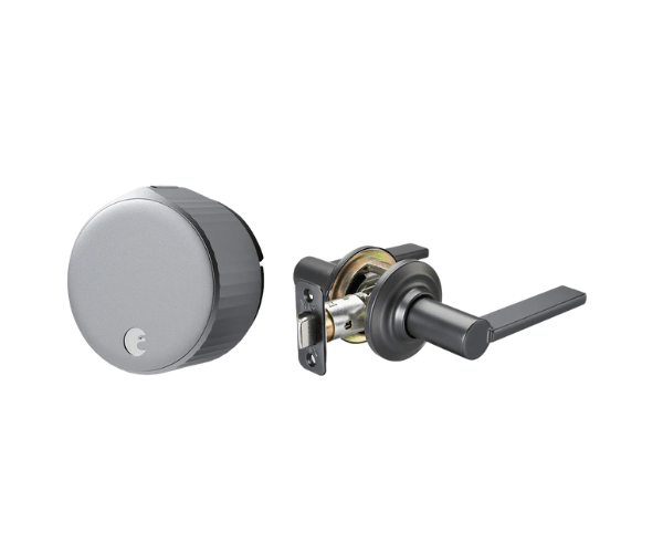August Wi-Fi Smart Lock + Valdosta Lever in Satin Nickel