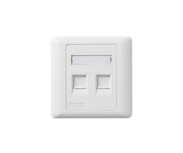 BELDEN AX104442 ABS Plastic Dual Port Face Plate