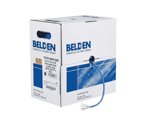 BELDEN 7814A 006A1000 305M Blue Cat 6 24AWG Solid UTP Cable