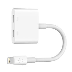 Belkin F8J198btWHT Lightning Male to Dual Lightning Female Converter