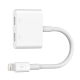 Belkin F8J198btWHT Lightning Male to Dual Lightning Female Converter