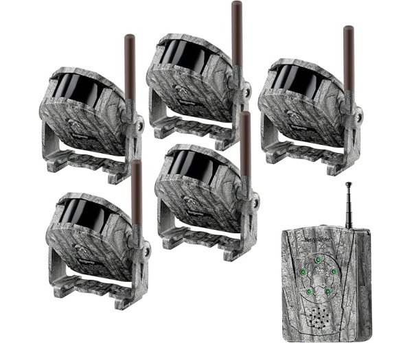 Bestguarder Wireless Alarm System Kits 300M Wide Range IR Night Vision Alarm in Full Dark Outdoor Weather Resistant 5 Motion Sensor Detector &1 Receiver for Perimeter Trip