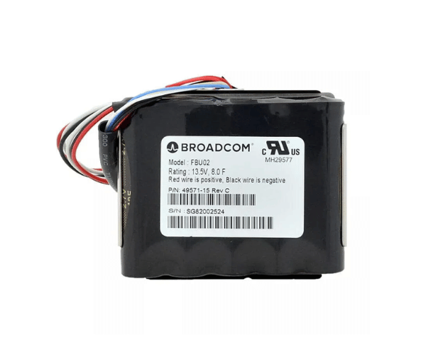 Broadcom 49571-15 Rev C 13.5V 6.4F Raid Cache Battery Backup Module