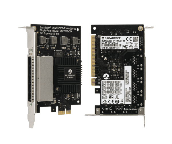 Broadcom BCM957608-P1400GDF00 400GBE QSFP112-DD Network Adapter