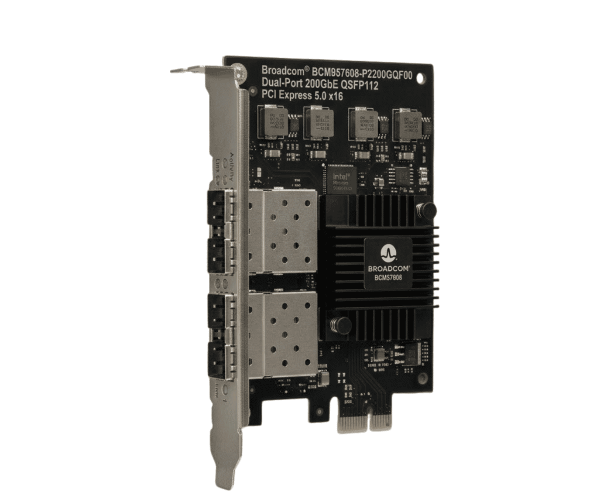 Broadcom BCM957608-P2200GQF00 200GbE Dual-Port QSFP112 Network Adapter
