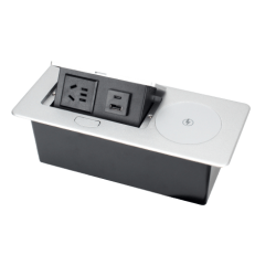 Table USB Fast Charging Pop Up Socket With 15w Wireless Charger For Conference Table