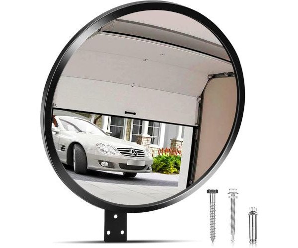 Convex 24" Black Parking Mirror