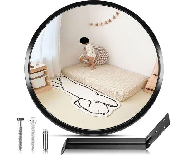 Convex 24" Black Parking Mirror