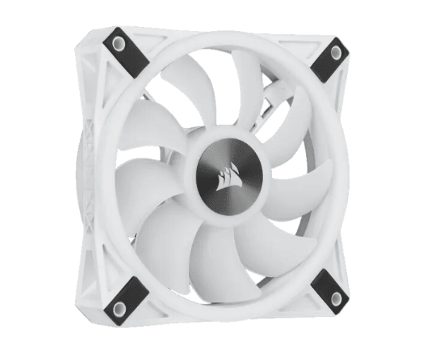 Corsair iCUE QL120 RGB 120mm PWM White Case Fan Triple Fan Kit with Lighting Node CORE