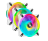 Corsair iCUE QL120 RGB 120mm PWM White Case Fan Triple Fan Kit with Lighting Node CORE