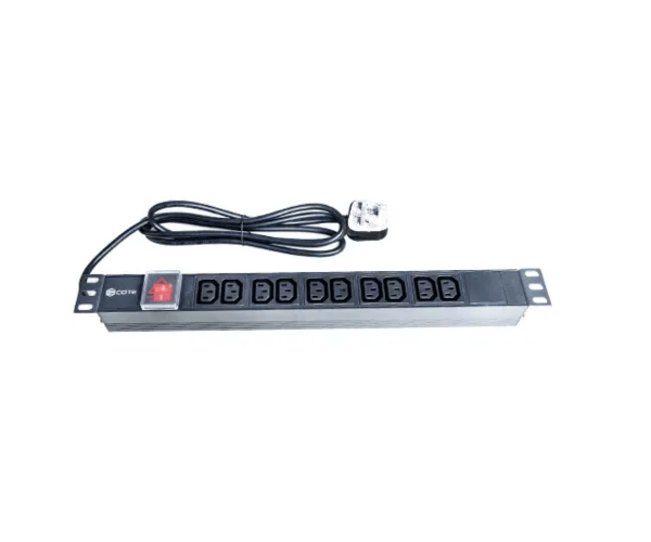 Cote CPDU-1U-10US-13AMP 10-Port Universal 3 Pin PDU