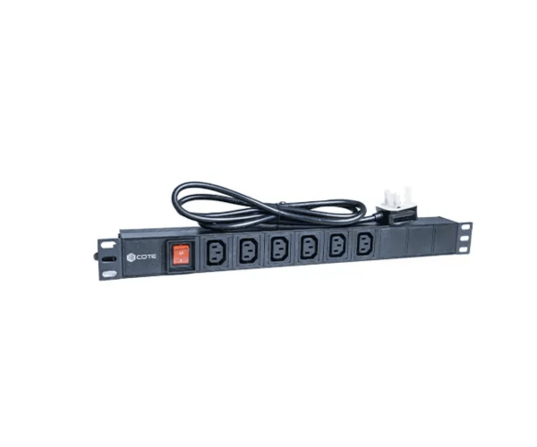 Cote CPDU-1U-6C13-13AMP 6-Port C13 2-meter cable PDU