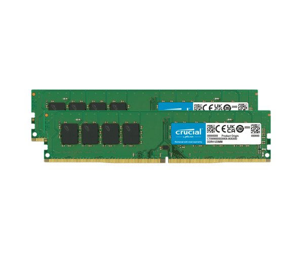 Crucial 64GB Kit (32GBx2) DDR4-3200 UDIMM Desktop RAM