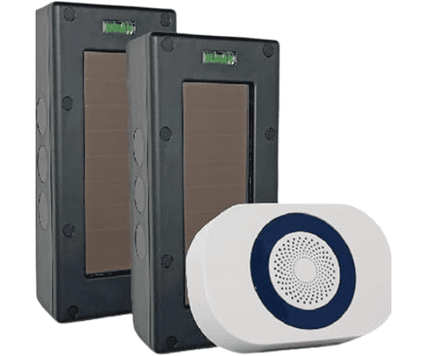 Dakota Alert SBA-4k Plus Solar Break Beam Driveway Alarm Kit Long Range Outdoor Weatherproof 1 Mile Wireless Range Includes SBB-4000 Transmitter & RE-4k Plus Receiver