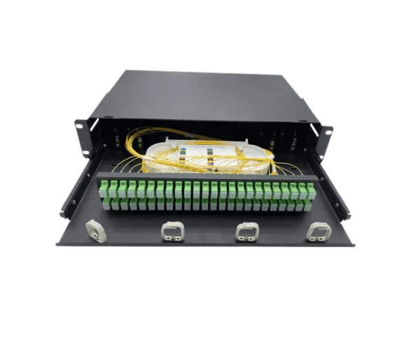 Data Center Cabinet Rack Mount 65dB Fiber Optic Patch Panel