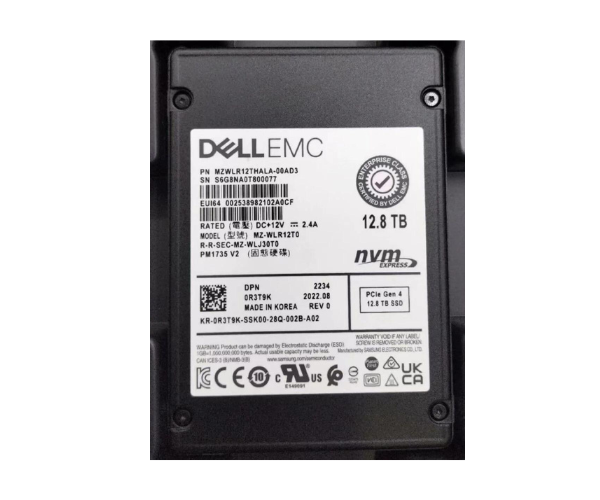 Dell EMC 12.8TB NVME MZPLJ12THALA-00007 (PM1735) SSD for Dell Server