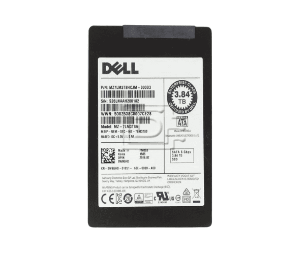 Dell EMC 3.84TB SATA MZ-7LM3T8N (PM863a) Enterprise SSD for Dell Server