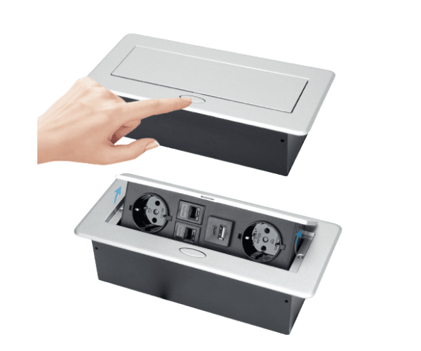 UL CUL Certified Desktop Pop Up Multi-functional Power Socket For Conference