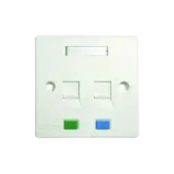 Dintek 1303-12010CH 2-Port Wall Plate with Shutter