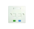 Dintek 1303-12010CH 2-Port Wall Plate with Shutter
