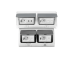 Double Gang Pop-up Aluminum Alloy Popup Floor Power Socket Outlet Box