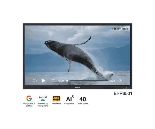 Epson EI-P6501 PowerBoardPRO 65″ 4K UHD Interactive Flat Panel