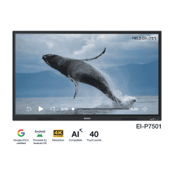 Epson EI-P7501 PowerBoardPRO 75″ 4K UHD Interactive Flat Panel Display