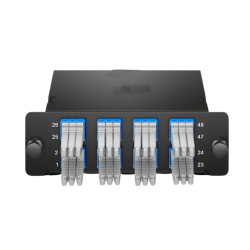 FHD 4 x MTP-12 Cassette 48 Fibers OS2 Single Mode Type A 4 x 12F MTP to 8 x MDC 3-Port Duplex (Blue) 0.35DB max