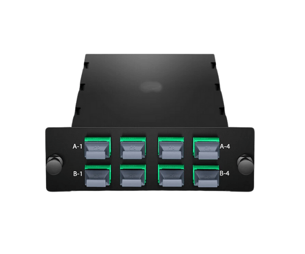 FHD 8 x MTP®-8 Mesh Cassette 64 Fibers OS2 Single Mode Universal Polarity 8 x 8F MTP® to 8 x 8F MTP® (Green) 0.35DB max
