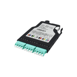 FHX MPO-12 Cassette 12 Fibers OM4 Multimode MPO TO 3X LC QUAD (AQUA) 0.35DB Max
