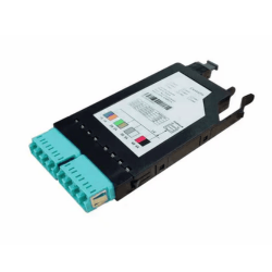 FHX MPO-8 Cassette 8 Fibers OM4 Multimode MPO TO 2X LC QUAD (AQUA) 0.35DB Max